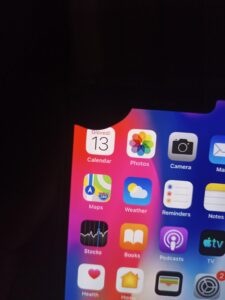 Black spot in corner of phone, Black spot in corner of iphone